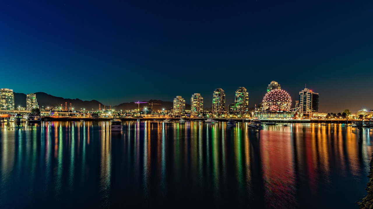 night view of Vancouver